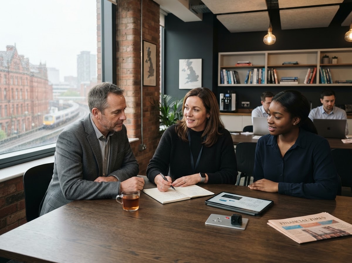 Niceway team workspace reviewing AI-driven investment data analysis